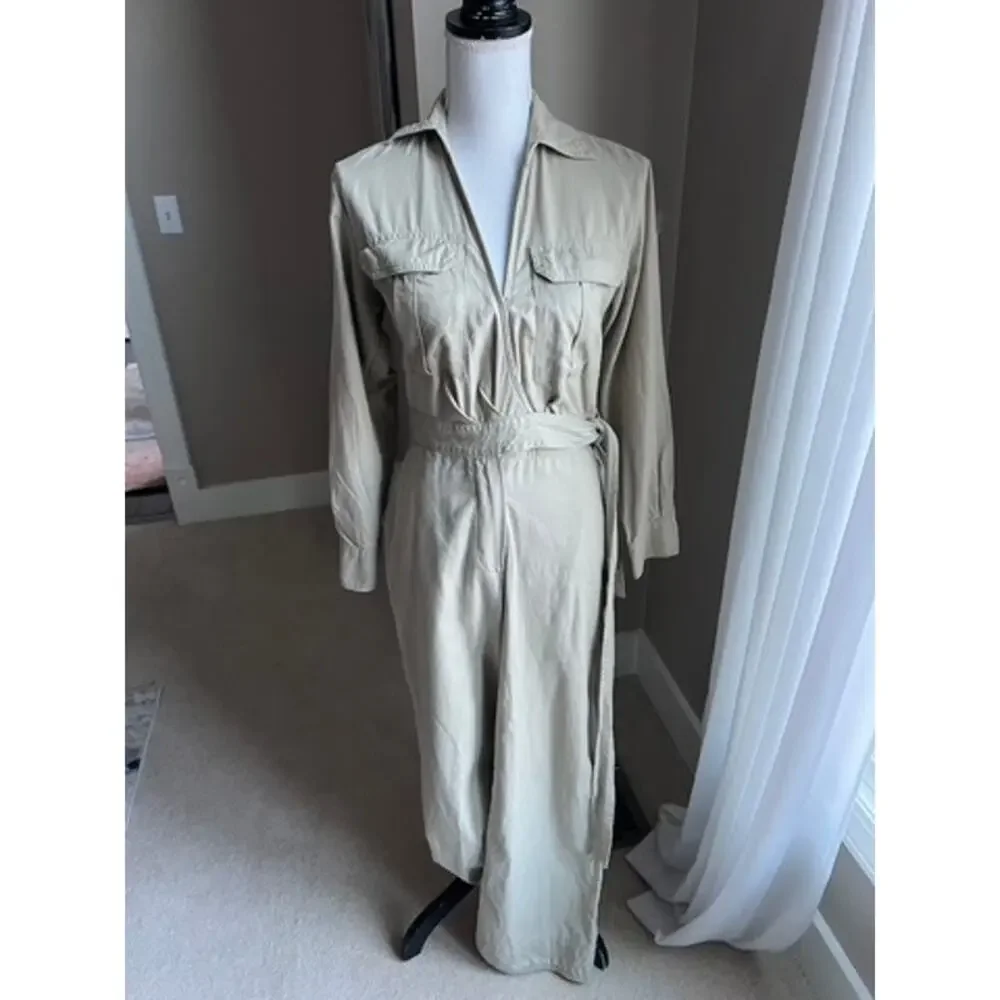 Banana Republic twill jumpsuit size 0 - Picture 4 of 9